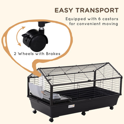 Metal Small Animal Cage, Rabbit Cage, 34.6" L x 50.6" W x 22" H Houses & Habitats at Gallery Canada