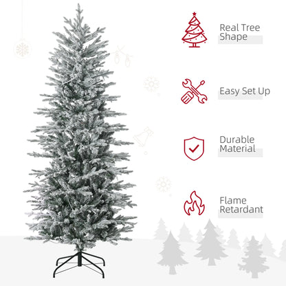 6' Pre Lit Artificial Christmas Tree, Snow Branches, Warm White Lights, Arctic Fir Pre Lit Christmas Trees at Gallery Canada