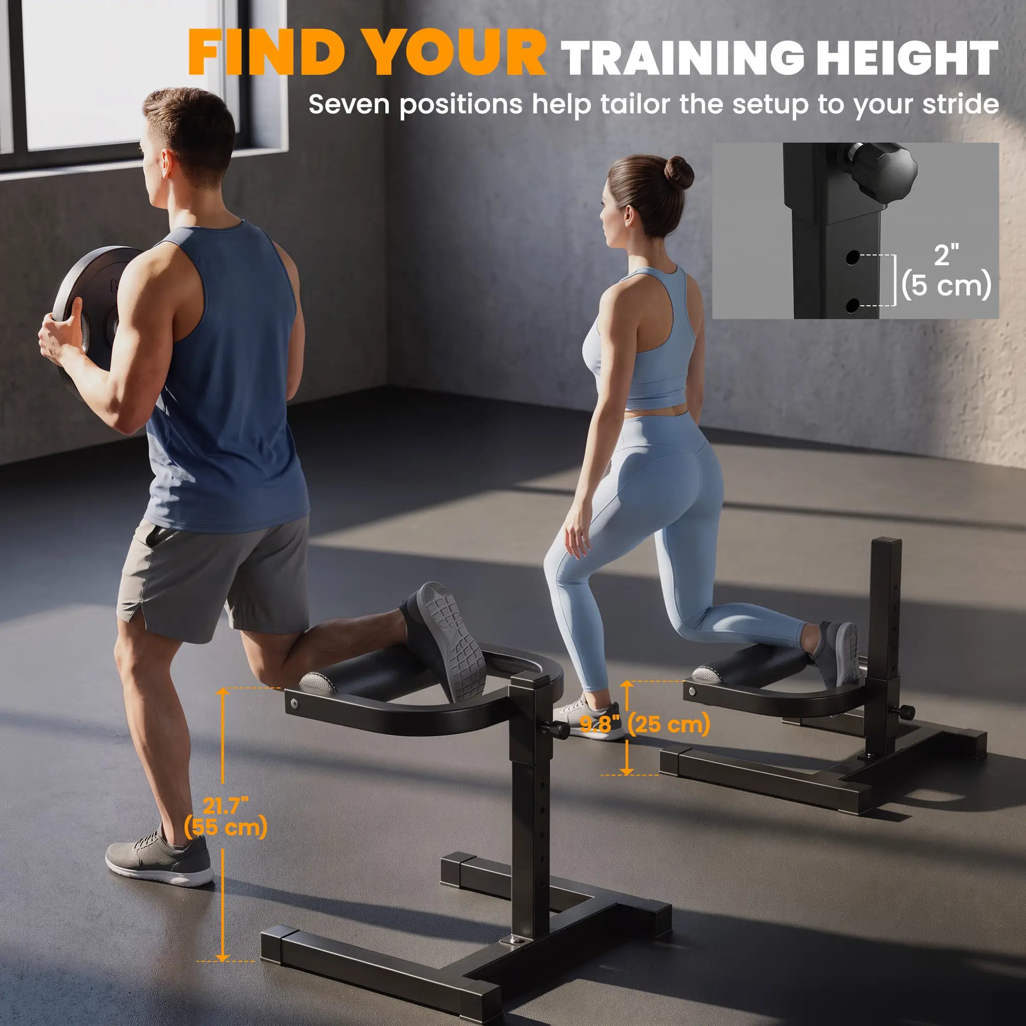 7-Level Adjustable Squat Machine, Non-Slip Foot Pads, Strength Training Accessories at Gallery Canada