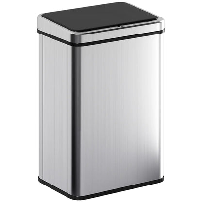 10.6 Gallon Automatic Garbage Can, Soft-Close Lid, Touchless, Fingerprint Resistant Stainless Steel Household Supplies at Gallery Canada