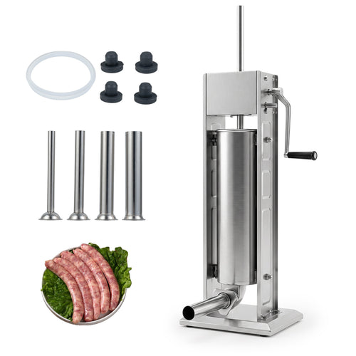 Manual Sausage Stuffer, 7L, 4 Tubes, 2 Speeds