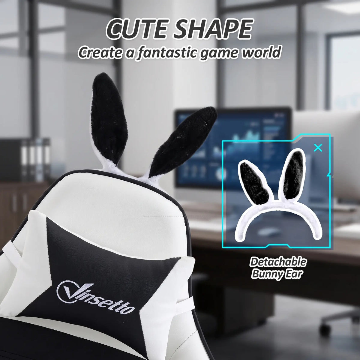 Racing Gamer Chair, PU Leather with Footrest, Headrest, Lumbar Support, Black Video Game Chairs at Gallery Canada