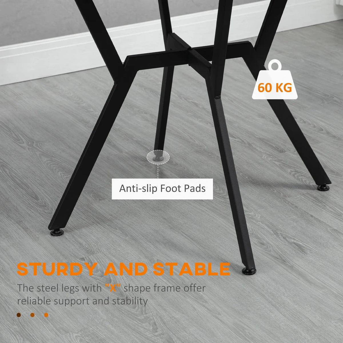 35" Round Dining Table, Modern Steel Frame, Brown Bar Tables & Dining Tables at Gallery Canada