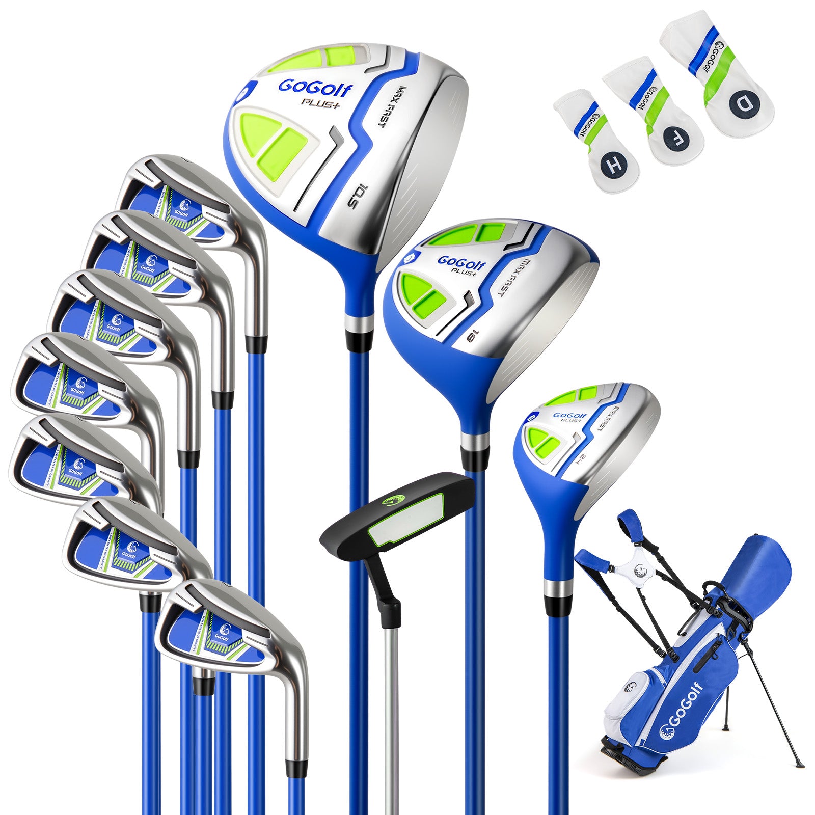 Men's Complete Golf Clubs and Bag Set with Headcovers and Putter, Blue Golf Blue at Gallery Canada