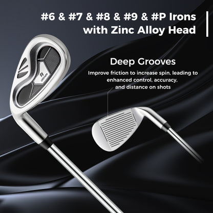 Left Handed Golf Clubs Set With Stand Bag, Lightweight Portable, Gray Golf at Gallery Canada