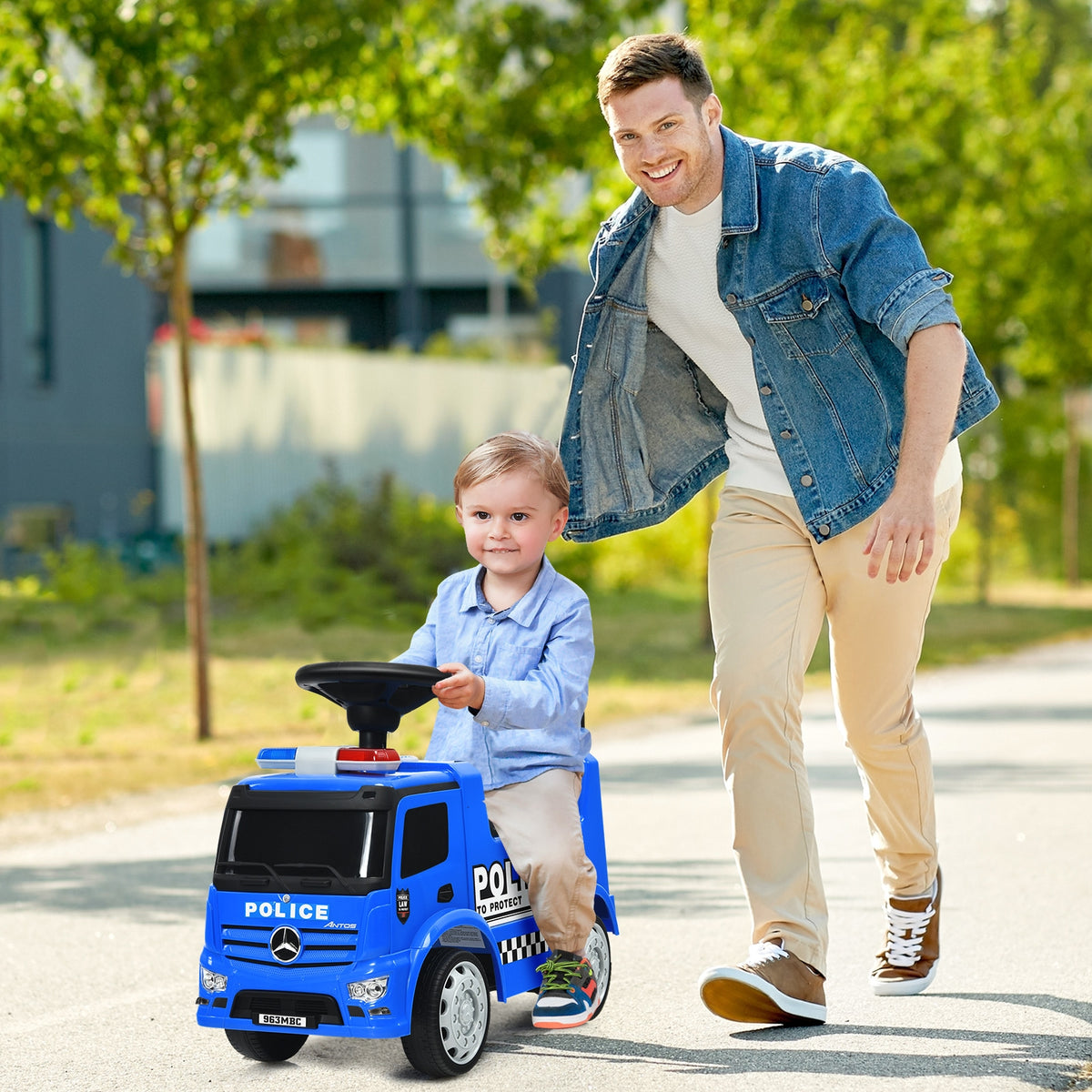 Kids Ride On Push Police Car, Blue Push & Pedal Ride On Toys at Gallery Canada