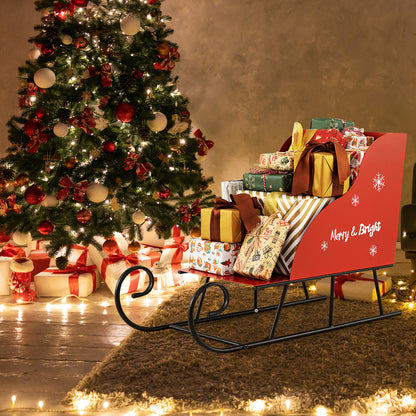 Metal Christmas Santa Sleigh Basket, Gift Storage Sleigh Christmas Decor & Accessories at Gallery Canada