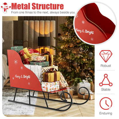 Metal Christmas Santa Sleigh Basket, Gift Storage Sleigh Christmas Decor & Accessories at Gallery Canada