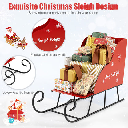 Metal Christmas Santa Sleigh Basket, Gift Storage Sleigh Christmas Decor & Accessories at Gallery Canada
