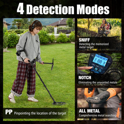 Metal Detector With Backlit LCD Display, Advanced DSP Chip, Black Garden Tools at Gallery Canada