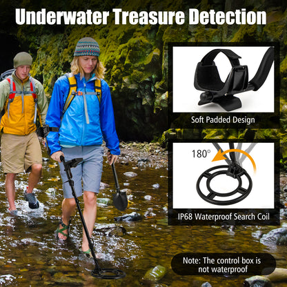 Metal Detector With Backlit LCD Display, Advanced DSP Chip, Black Garden Tools at Gallery Canada