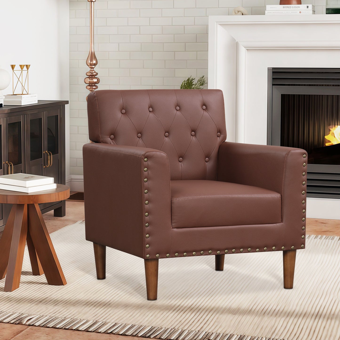 Mid Century Modern Accent Chair, Brown Accent Chairs at Gallery Canada