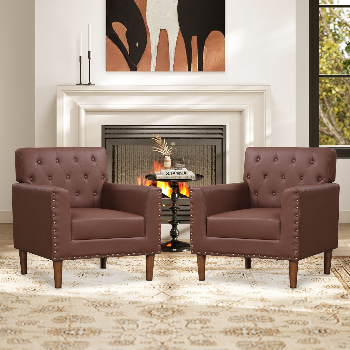 Mid Century Modern Accent Chair, Brown Accent Chairs at Gallery Canada