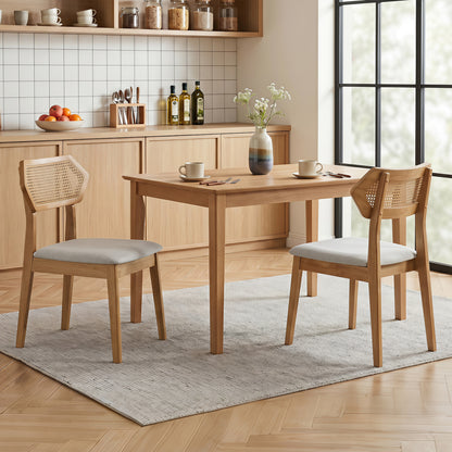 Mid Century Rattan Dining Chairs Set of 4 Dining Chairs at Gallery Canada