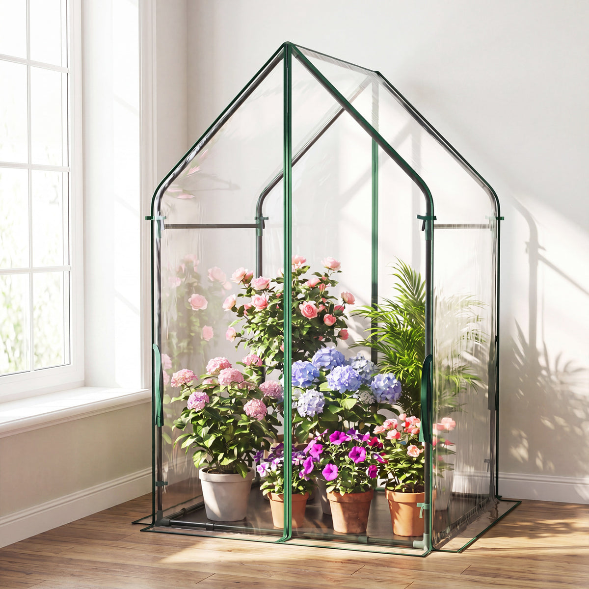 Mini House With Metal Frame, Transparent, L, Green Greenhouses at Gallery Canada