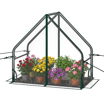 Mini House, Metal Frame, Transparent, Waterproof Bottom, Size S, Green Greenhouses at Gallery Canada