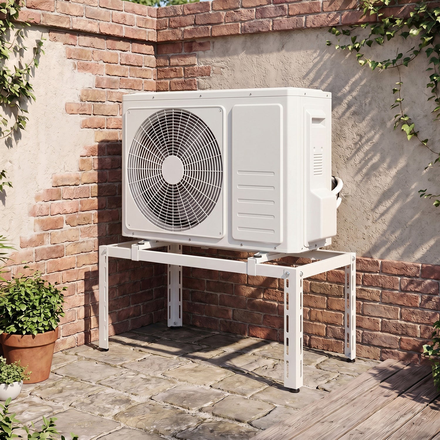 Mini Split Ground Stand, Adjustable For 9000-36000 BTU, White Mini Split AC Parts & Accessories at Gallery Canada