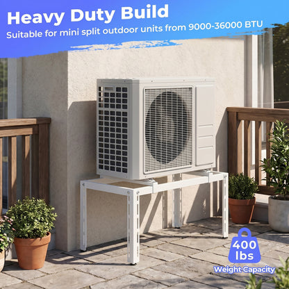 Mini Split Ground Stand, Adjustable For 9000-36000 BTU, White Mini Split AC Parts & Accessories at Gallery Canada