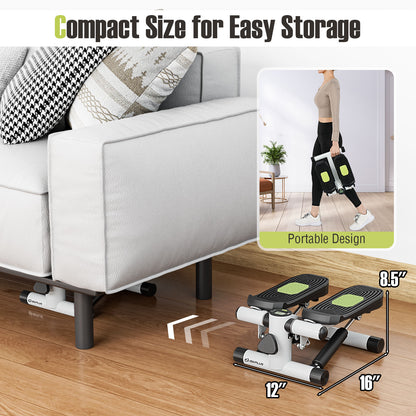 Mini Stepper With Resistance Bands, Adjustable Height, White Sport Equipments at Gallery Canada
