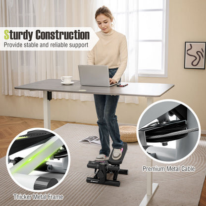 Mini Stepper With Resistance Bands, Adjustable Height, White Sport Equipments at Gallery Canada