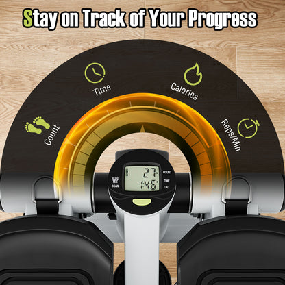 Mini Stepper With Resistance Bands, Adjustable Height, White Sport Equipments at Gallery Canada