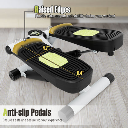 Mini Stepper With Resistance Bands, Adjustable Height, White Sport Equipments at Gallery Canada