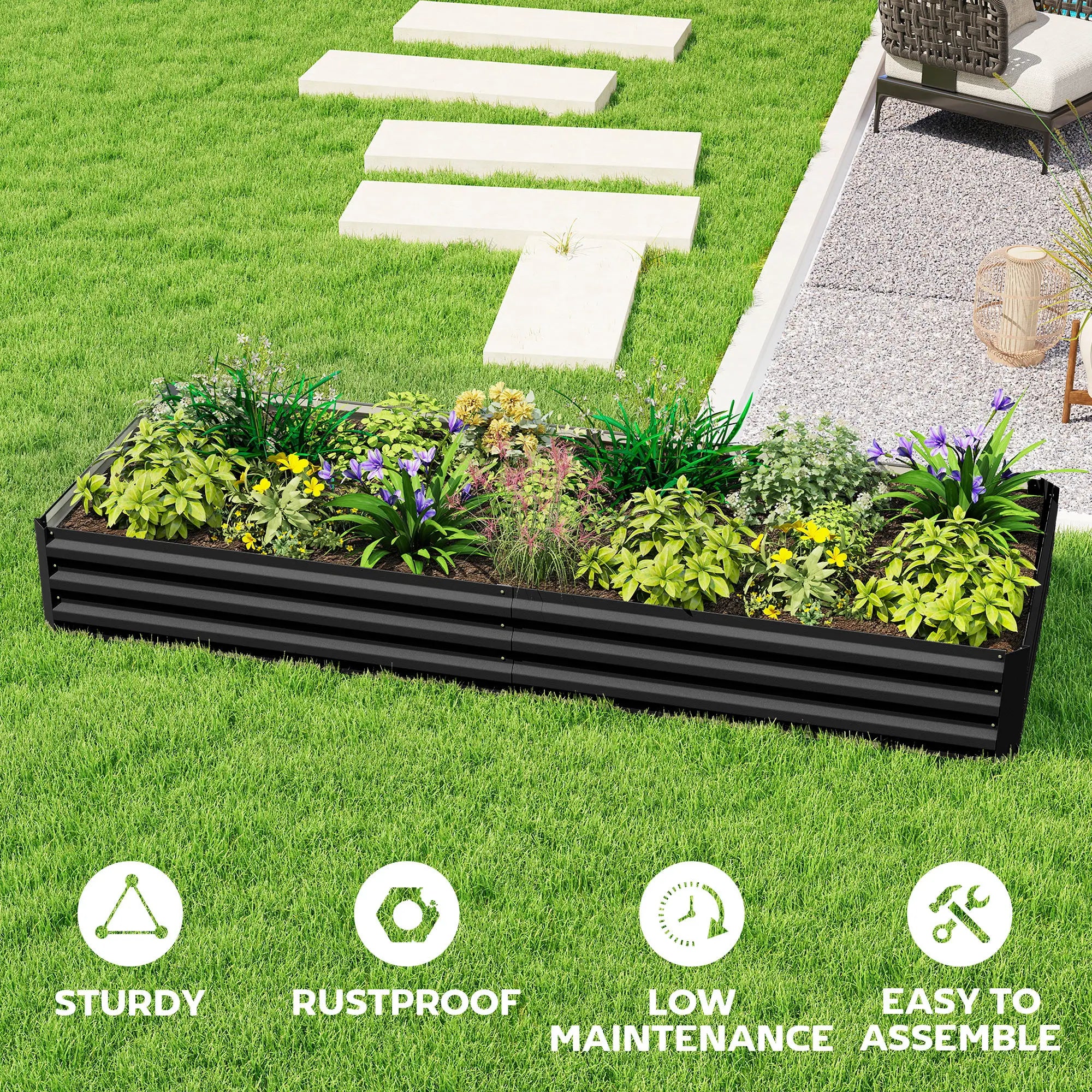 Galvanized Raised Garden Bed, 95