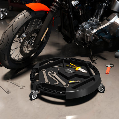 Mobile Automotive Tool Creeper with 3 Swivel Casters and 4 Compartments-BK, Black Garages at Gallery Canada