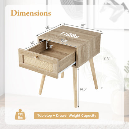 3-Piece Bedroom Set, Queen Bed, 2 Rattan Nightstands, 3-Globe Floor Lamp Bedroom at Gallery Canada