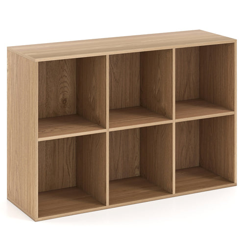 6-Cube Bookcase with Anti-Tipping Kit, Natural