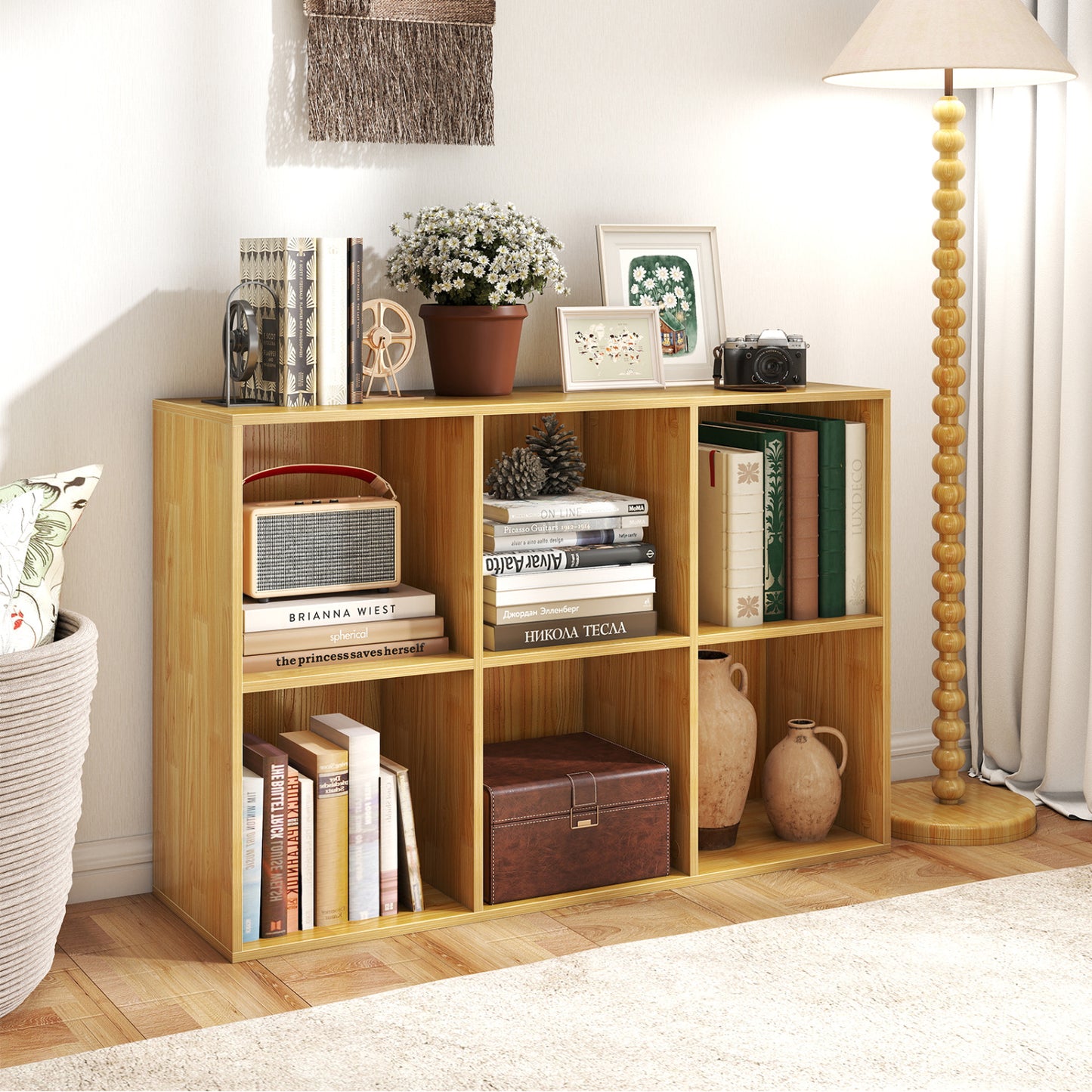 6-Cube Bookcase With Anti-Tipping Kit, Light Burlywood Bookcases at Gallery Canada