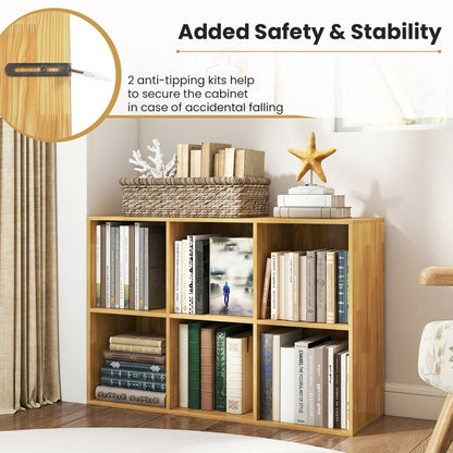 6-Cube Bookcase With Anti-Tipping Kit, Light Burlywood Bookcases at Gallery Canada