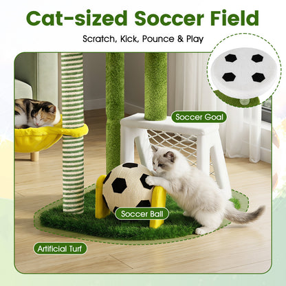 Multi-Level Cat Tower With Perches, Green Cat Trees Condos & Scratchers at Gallery Canada