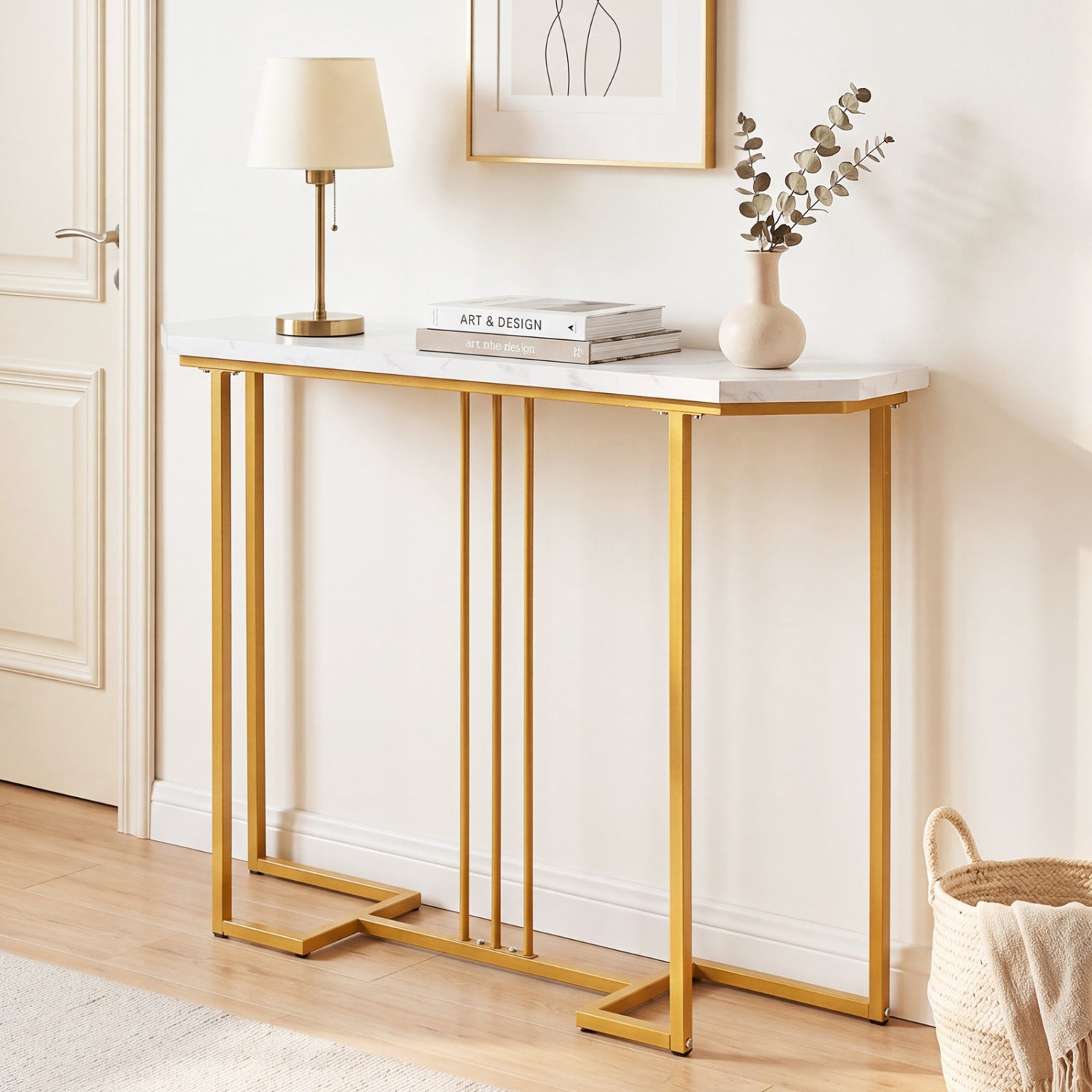 Modern Console Table Narrow Entryway Table, White Console Tables at Gallery Canada