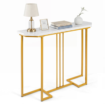 Modern Console Table Narrow Entryway Table, White Console Tables White at Gallery Canada
