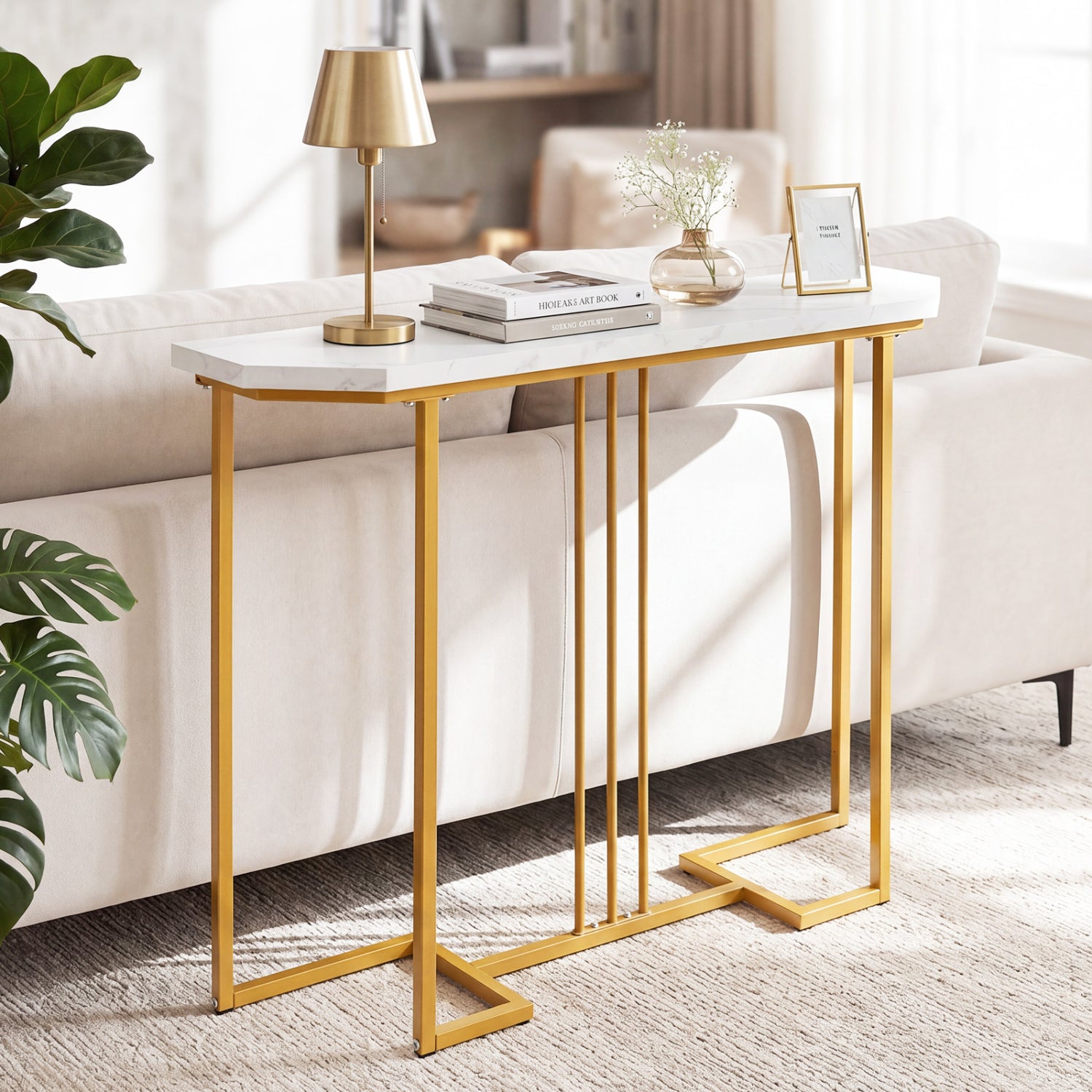 Modern Console Table Narrow Entryway Table, White Console Tables at Gallery Canada