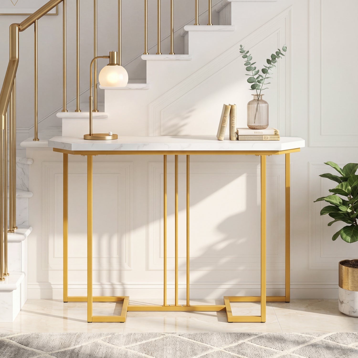 Modern Console Table Narrow Entryway Table, White Console Tables at Gallery Canada