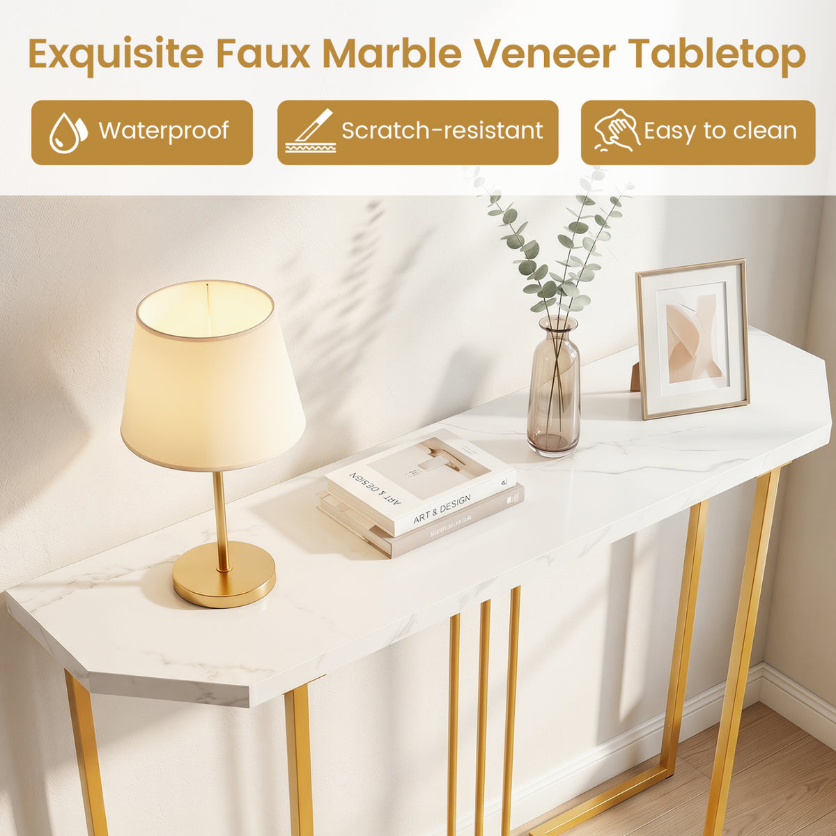 Modern Console Table Narrow Entryway Table, White Console Tables at Gallery Canada