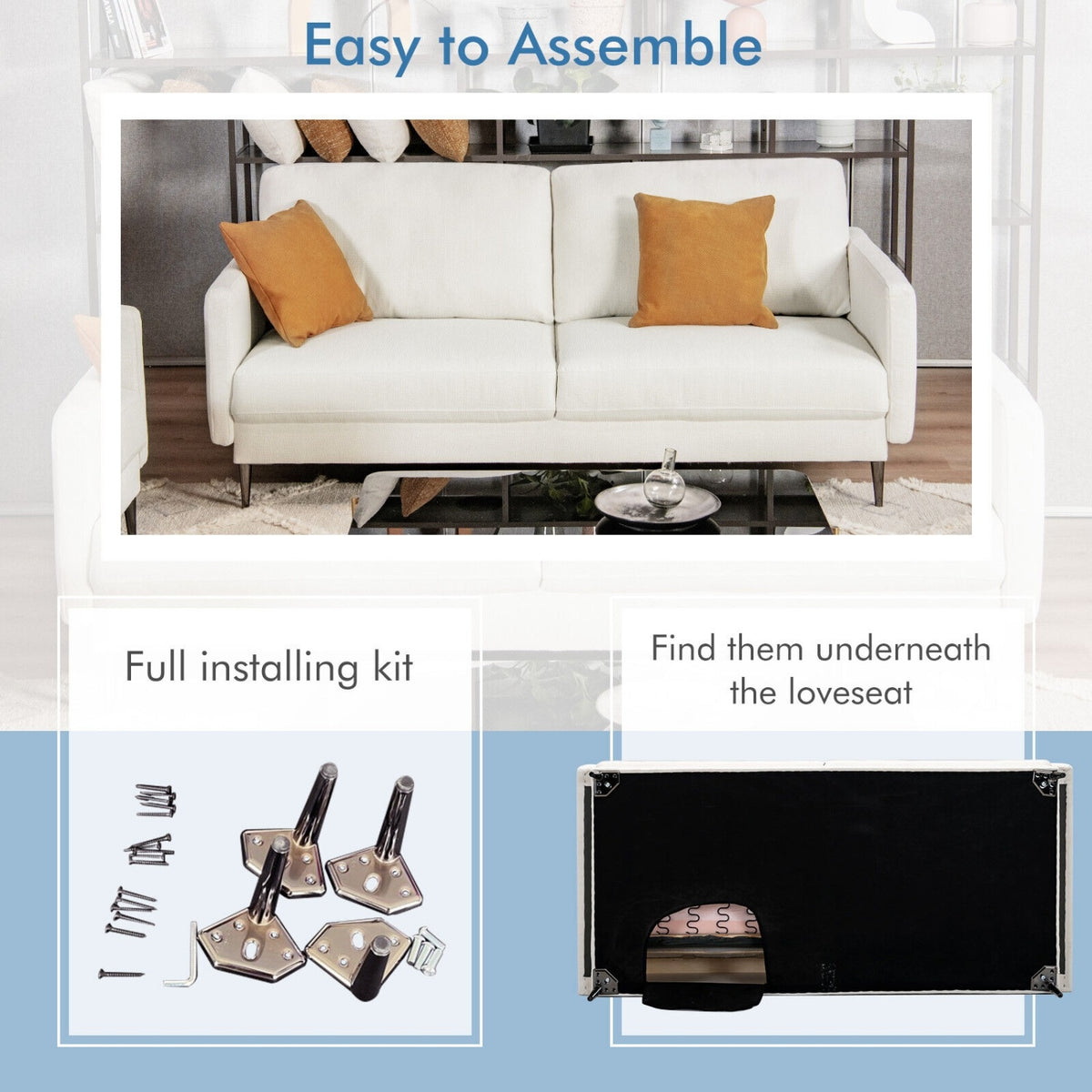 Modern Loveseat, White Sofas & Loveseats at Gallery Canada