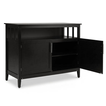 Modern Wooden Kitchen Lockers, Large Storage, Black