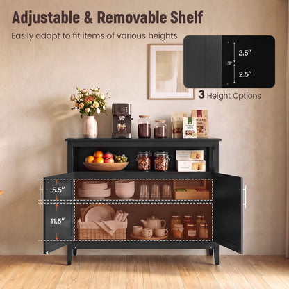 Modern Wooden Kitchen Lockers, Large Storage, Black