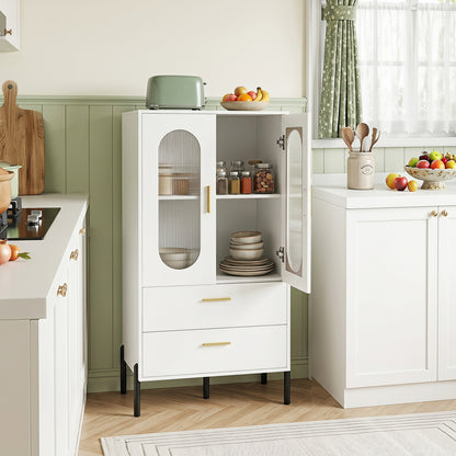 Modern Sideboard Buffet Cabinet with Fluted Doors, White Sideboards Cabinets & Buffets at Gallery Canada