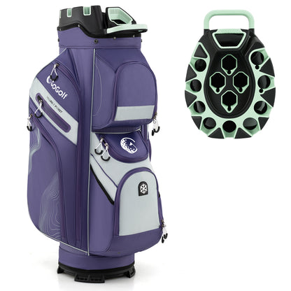 Molded Lock Golf Cart Bag, 14-Way Dividers, 11 Pockets, Purple Golf at Gallery Canada