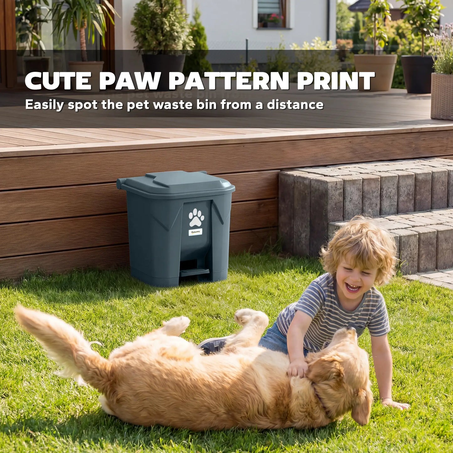 Dog Poop Outdoor Garbage Bin, 8 Gal, Black Garden Accessories at Gallery Canada