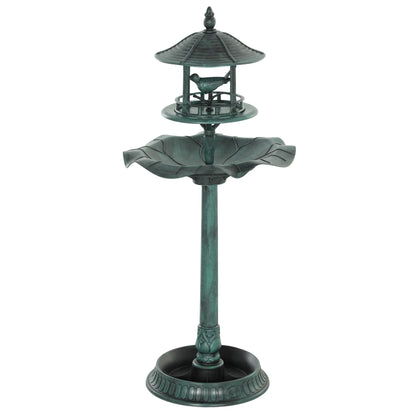 3-in-1 Garden Bird Bath Bowl, Large Water Basin, Feeder, Flower Planter, Green Garden Decor Green at Gallery Canada