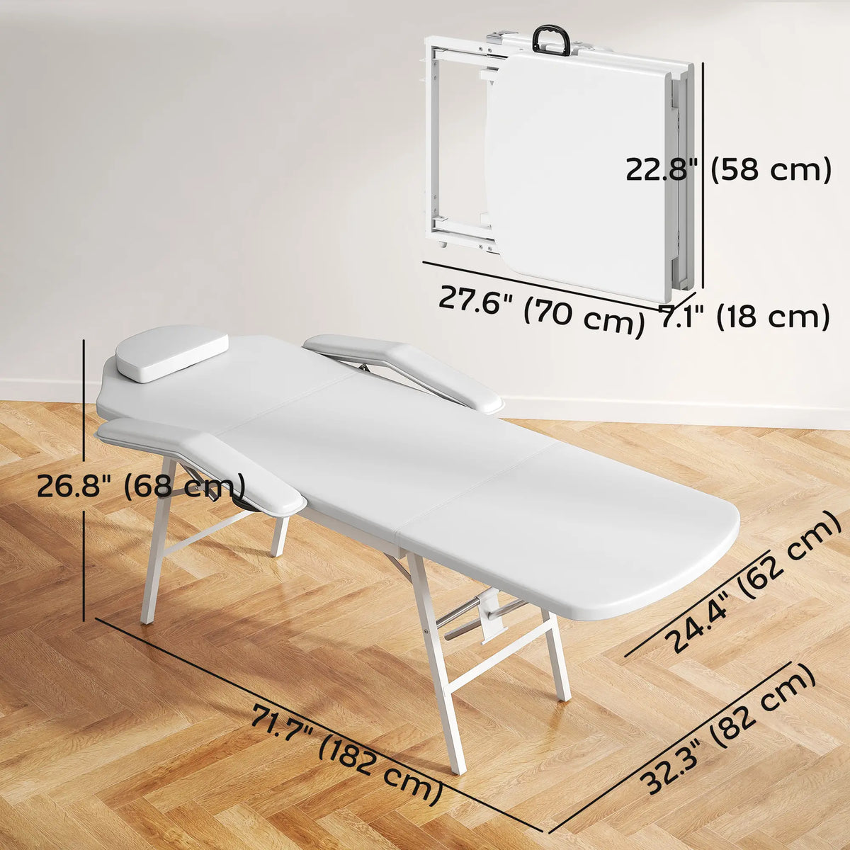 Portable Foldable Massage Table, White Portable Massage Tables at Gallery Canada