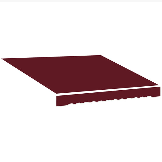 9' x 8' Outdoor Sunshade Canopy, Retractable Awning, UV Protection, Wine Red Awning Fabric Replacement Wine Red at Gallery Canada