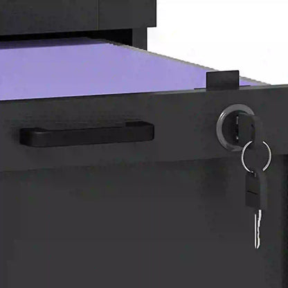 Vertical Filing Cabinet, 2 Drawers, Lock, A4 Letter, Black Office Cabinets & Cupboards at Gallery Canada