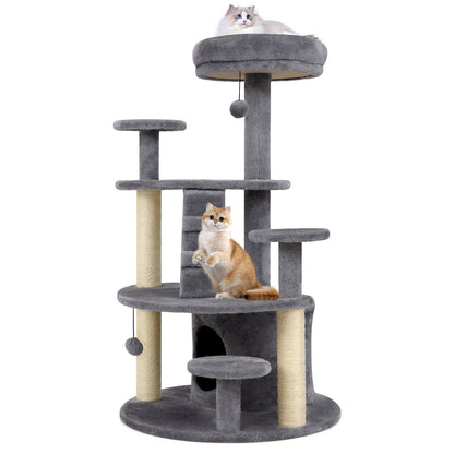 Multi-level Kitty Tower with Condo and Climbing Ladder-GR, Gray Cat Trees Condos & Scratchers at Gallery Canada