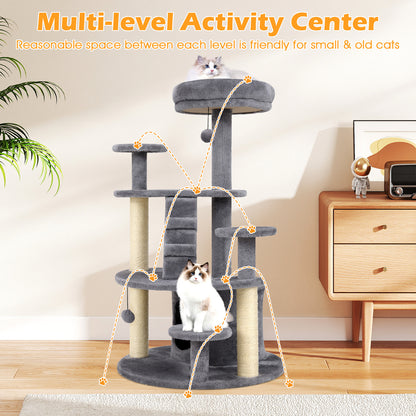 Multi-level Kitty Tower with Condo and Climbing Ladder-GR, Gray Cat Trees Condos & Scratchers at Gallery Canada